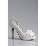 Allure Bridals Womens Princess Ivory Silk Satin Sandals Wedding Shoes