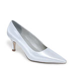 Dyeables Womens Gala White Satin Pumps Wedding Shoes