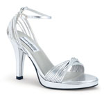 Dyeables Womens Gabby Silver Metalllic Sandals Prom and Evening Shoes