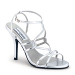 Dyeables Womens Runway Silver Metalllic Sandals Prom and Evening Shoes