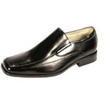 Giorgio Venturi Mens 4940 Black Leather Slip On Dress Shoes
