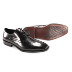 Giorgio Venturi Mens 6477 Black Leather Oxford Dress Shoes
