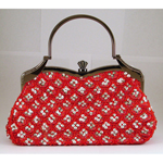 Helens Heart Womens FP-4491 Red Beaded   Casual Handbags