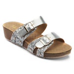 Helens Heart Womens CFW-C01 Silver Synthetic Sandals Casual Shoes