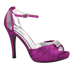Helens Heart Womens FS-A8818-45 Purple Satin Sandals Prom and Evening Shoes