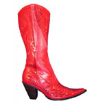 Helens Heart Womens LB-0290-10 Red Sequin Boots Casual Shoes