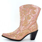 Helens Heart Womens LB-0290-11 Gold Sequin Boots Casual Shoes