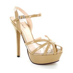Helens Heart Womens PS-8159-030 Nude Leather Platforms Pageant Shoes