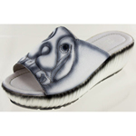 Helens Heart Womens cfw-l15 Blue Leather Sandals Casual Shoes