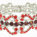 Jewelry by HH Womens JB-PD00337 red Beaded   Bracelets Jewelry
