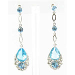 Jewelry by HH Womens JE-X001790 blue Beaded   Earrings Jewelry