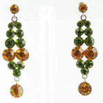 Jewelry by HH Womens JE-X001928 topaz olive Beaded   Earrings Jewelry