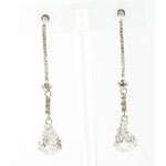 Jewelry by HH Womens JE-X003116 clear silver Beaded   Earrings Jewelry