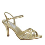Touch Ups Womens Taryn Gold Glitter Sandals Prom and Evening Shoes