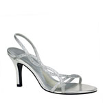 Touch Ups Womens Randi Silver Glitter Sandals Prom and Evening Shoes