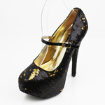 Wild DNA Womens LOLLIPOP-17 BlackSequins Jersey Platforms Prom and Evening Shoes