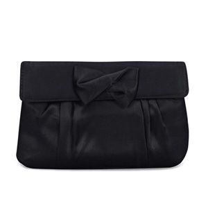 Coloriffics Womens HB245 Black Taffeta Sandals Evening and Prom Handbags