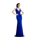 Johnathan Kayne Womens 565 Royal Jersey  Prom Dresses