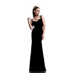 Johnathan Kayne Womens 532 Black Jersey  Prom Dresses