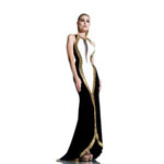 Johnathan Kayne Womens 557 BlackWhiteGold Jersey  Prom Dresses