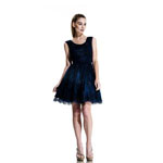 Johnathan Kayne Womens 563 Navy Lace  Prom Dresses