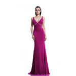 Johnathan Kayne Womens 565 Magenta Jersey  Prom Dresses