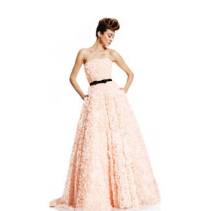 Johnathan Kayne Womens 408 Peach Chiffon Prom Dresses