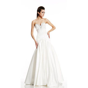 Johnathan Kayne Womens 486 Ivory Synthetic Prom Dresses
