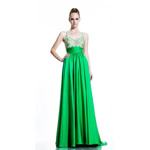 Johnathan Kayne Womens 500 AppleGreen Chiffon Prom Dresses