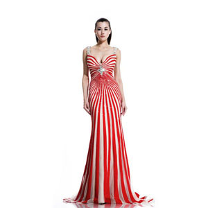 Johnathan Kayne Womens 509 RedNude Jersey Prom Dresses