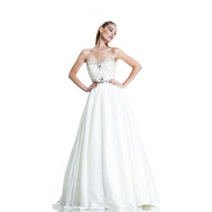 Johnathan Kayne Womens 511 Ivory Satin Prom Dresses