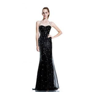Johnathan Kayne Womens 533 Black Sequin Prom Dresses