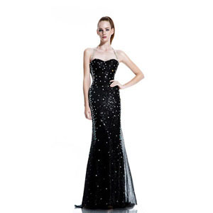 Johnathan Kayne Womens 533 Black Sequin  Prom Dresses