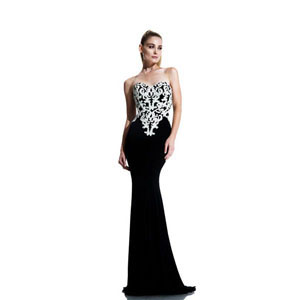 Johnathan Kayne Womens 541 Black Jersey Prom Dresses