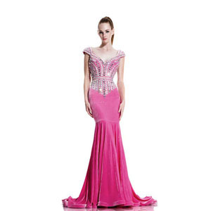 Johnathan Kayne Womens 564 HotPink Velvet Prom Dresses