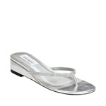 Dyeables Womens Chelsie Silver Metalllic Thong Wedding Shoes