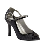 Dyeables Womens Tessa Black Satin Pumps Prom and Evening Shoes