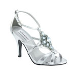 Dyeables Womens Heidi Silver Metallic Metalllic Sandals Prom and Evening Shoes