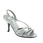 Dyeables Womens Jo Silver Metallic Metalllic Sandals Prom and Evening Shoes