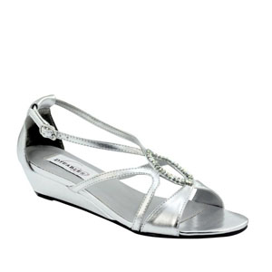 Dyeables Womens Harper Silver Synthetic Sandals Prom and Evening Shoes