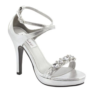 Dyeables Womens Lilac Silver Metalllic Sandals Prom and Evening Shoes