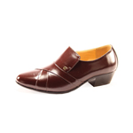 Ditalo Mens 6263 Brown Leather Slip On Dress Shoes