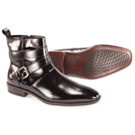Giorgio Venturi Mens 6480 Black Leather Boots Dress Shoes