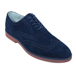 Giovanni Mens 6597 Navy Suede Wingtip Dress Shoes