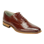 Giovanni Mens ALFO Burgundy Leather Oxford Dress Shoes