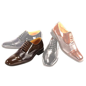 Giorgio Venturi Mens 5925 Chocolate Leather Oxford Dress Shoes