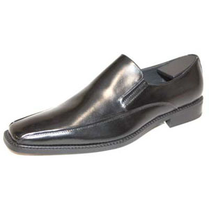 Giorgio Venturi Mens 6346 Black Leather Slip On Dress Shoes