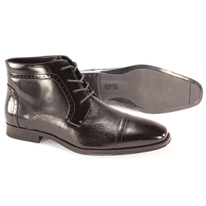 Giorgio Venturi Mens 6475 Black Leather Boots Dress Shoes
