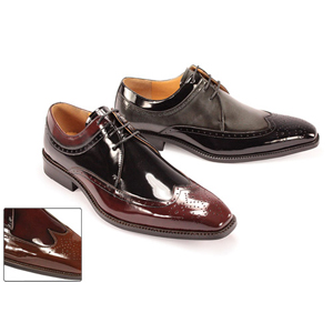 Giorgio Venturi Mens 6483 Brown/Burgundy Leather Oxford Dress Shoes