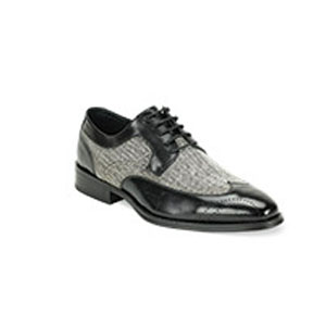 Giovanni Mens 6484 Black Leather Oxford Dress Shoes